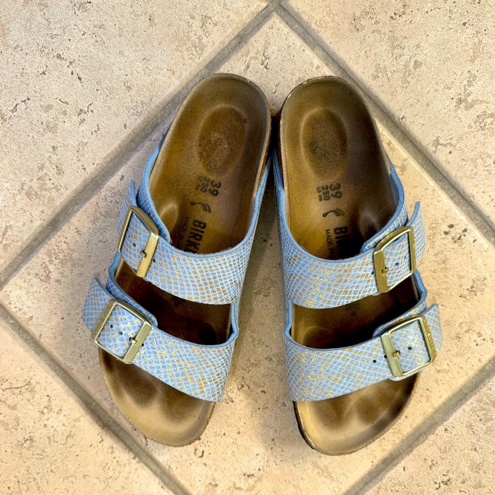 BIRKENSTOCK  Arizona BS Women’s Sz 8-8.5 US/39 EUR  Shiny Python Narrow Fit NEW